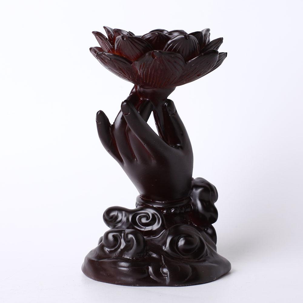 Resin Buddha Hand Lotus Statue Stand