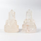 Clear Quartz Crystal Point with Carving Skull Decor Wholesale Crystals USA