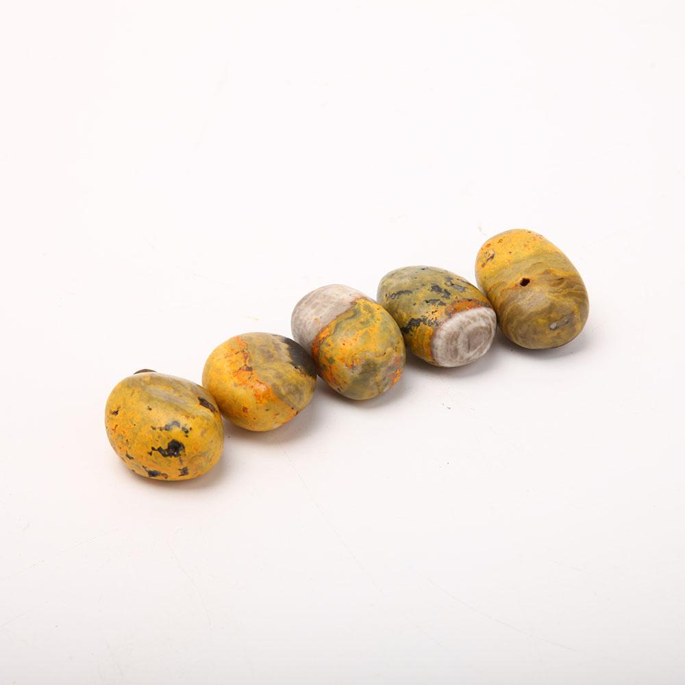 Bumblebee Jasper Tumbled Stone Set of 5 Palm stones Wholesale Crystals USA