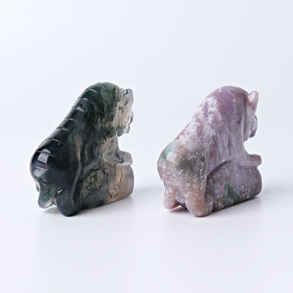 2.2" Moss Agate Tiger Crystal Carvings Wholesale Crystals USA