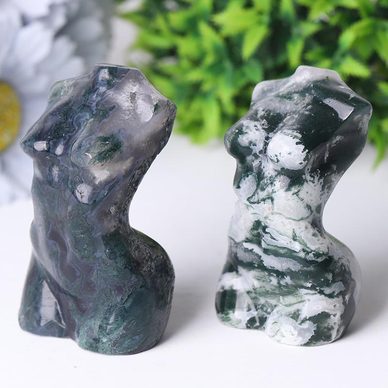 3“ Moss Agate Model Carving Wholesale Crystals USA
