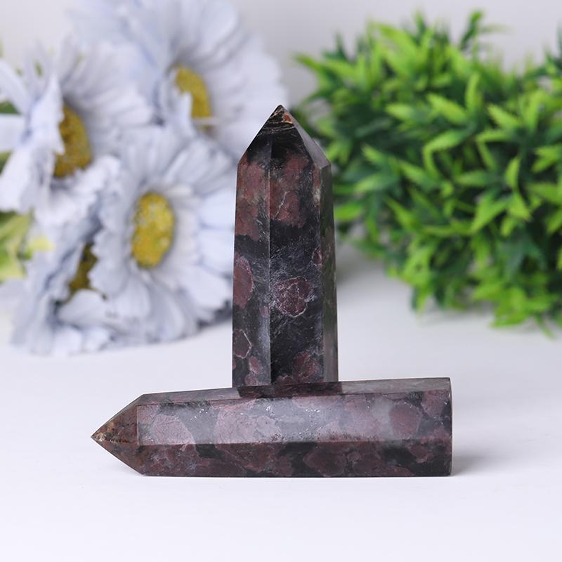 Wholesale Natural High Quality Astrophlite with Garnet Healing Crystal Points for Fengshui Decoration Wholesale Crystals USA