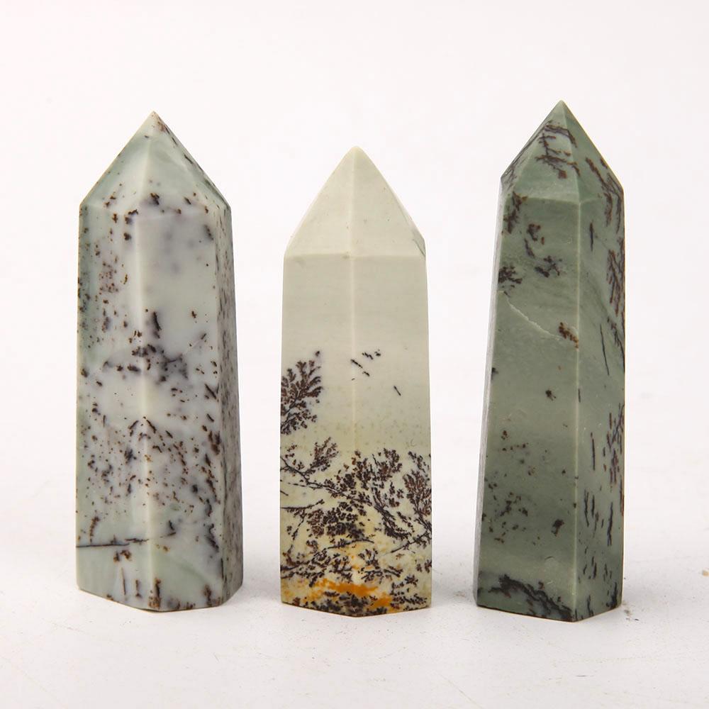 Set of 3 Flower Jade Points Wholesale Crystals USA