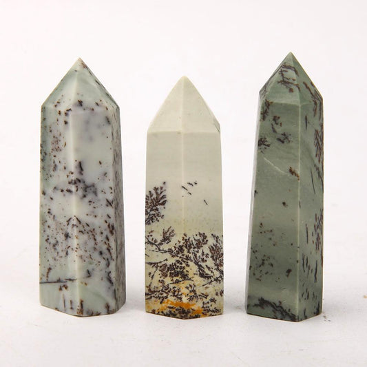 Set of 3 Flower Jade Points Wholesale Crystals USA