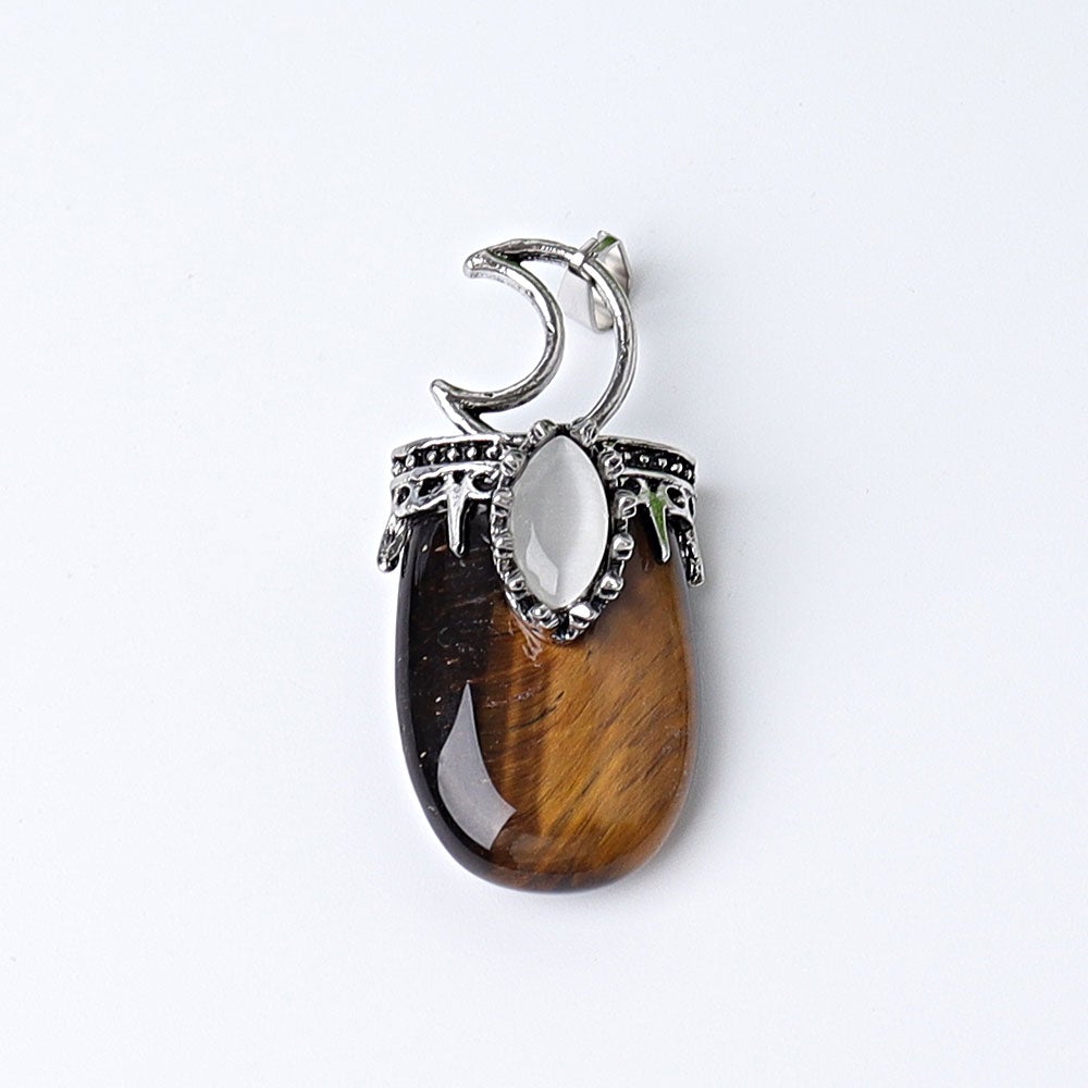 1.8" Crystal Pendant with Moon Decoration Wholesale Crystals USA