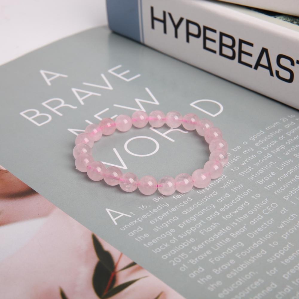 8mm Rose Quartz Crystal Bracelet Wholesale Crystals USA