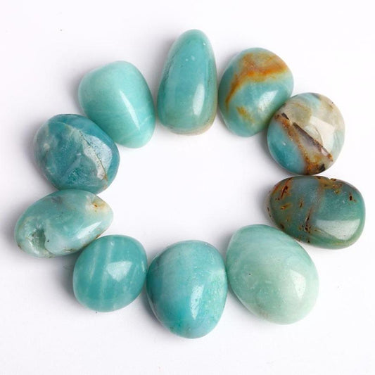 0.1kg Sky Blue Stone Crystal Tumbles Wholesale Crystals USA