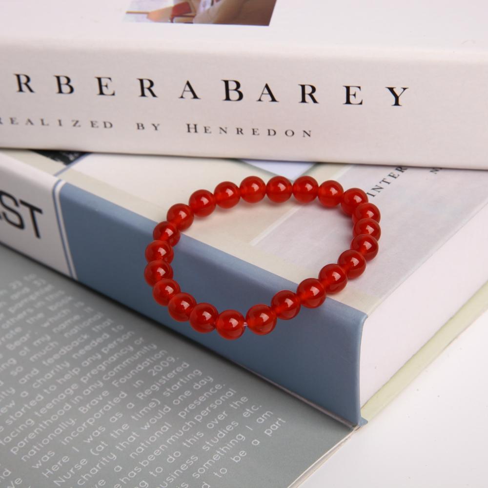 8mm Red Chalcedony Crystal Bracelet Wholesale Crystals USA