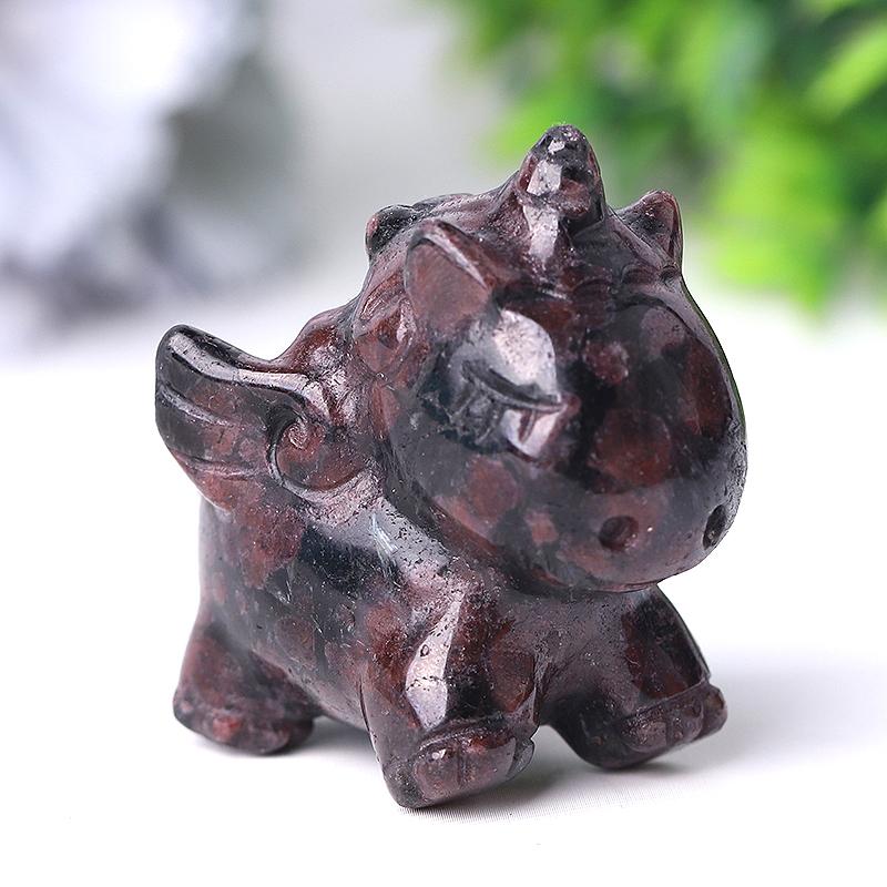 Natural Garnet Unicorn Hand Carving for Collection Wholesale Crystals USA