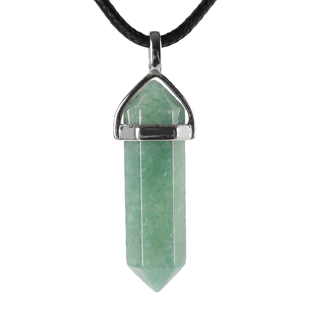 Natural Semi-Precious Gemstone Crystal Healing Hexagonal Point Chakra Pendant Wholesale Crystals USA
