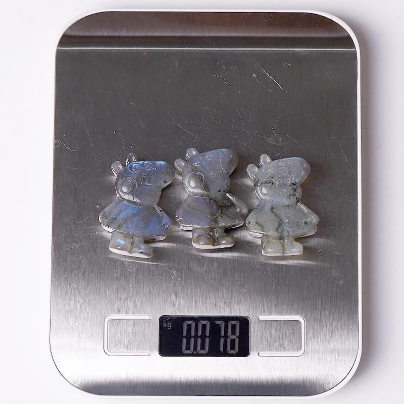 1.8" Peppa Pig Crystal Carvings Wholesale Crystals USA