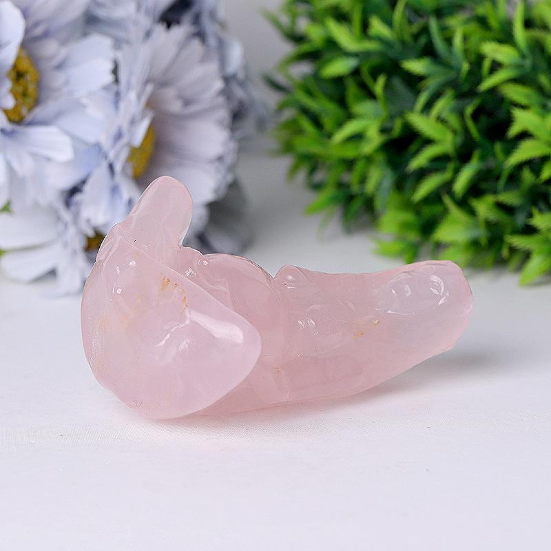 3.9" Rose Quartz Mother Earth Crystal Carvings Wholesale Crystals USA