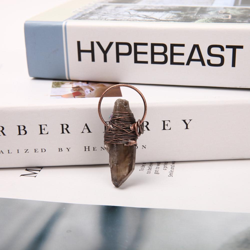 Amethyst Smoky Quartz Pendant Key Chain Wholesale Crystals USA