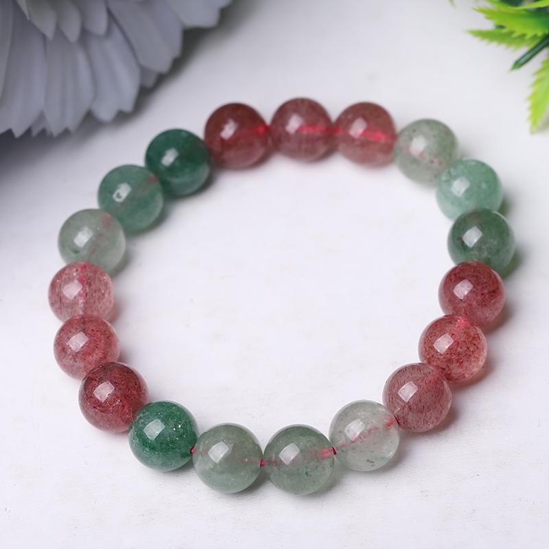10mm Mixed Strawberry Quartz Bracelet Wholesale Crystals USA