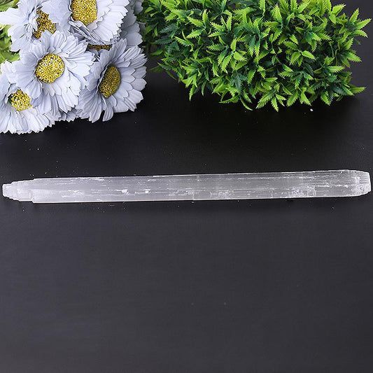 Drilled Selenite Wand for Hanging