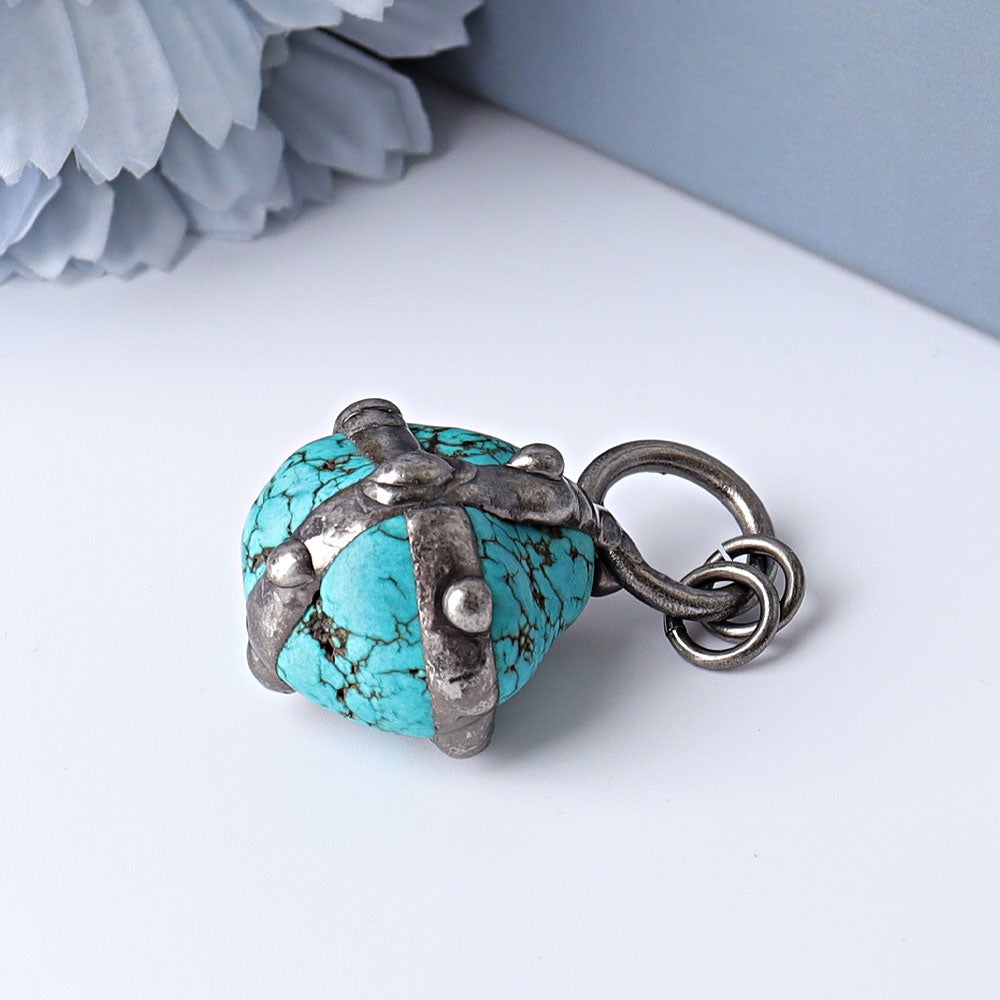 1.8" Turquoise Pendant for DIY Wholesale Crystals USA