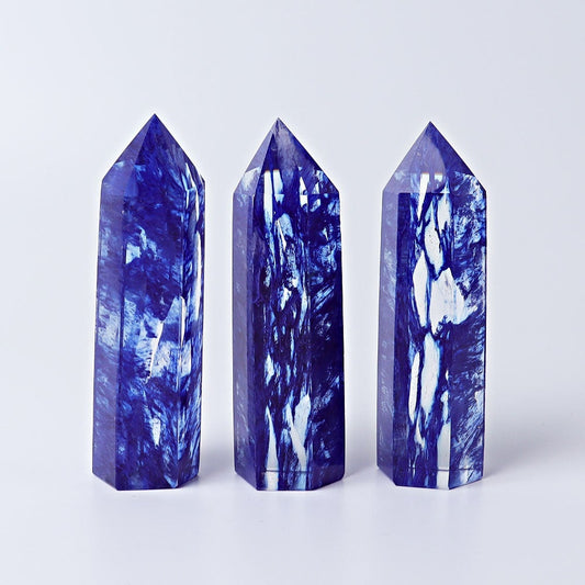 3.5"-4" Blue Smelting Crystal Points Wholesale Crystals USA