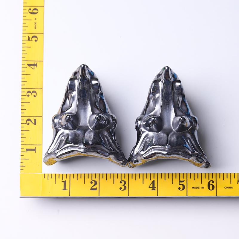 3.5" Terahertz Dragon Head Crystal Hematite Carvings Wholesale Crystals USA