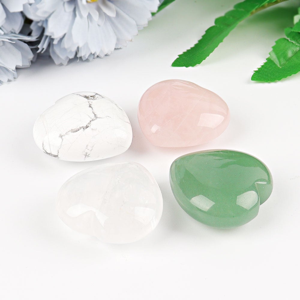 1.5" Heart Crystal Carvings Wholesale Crystals USA