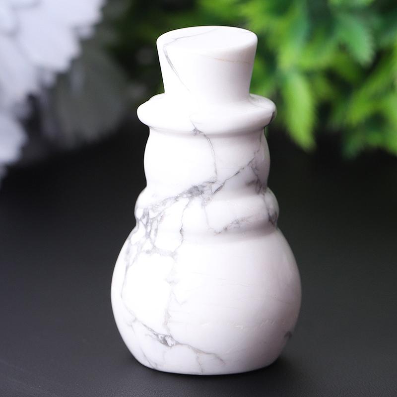 2.35" Howlite Snowman Crystal Carvings Wholesale Crystals USA