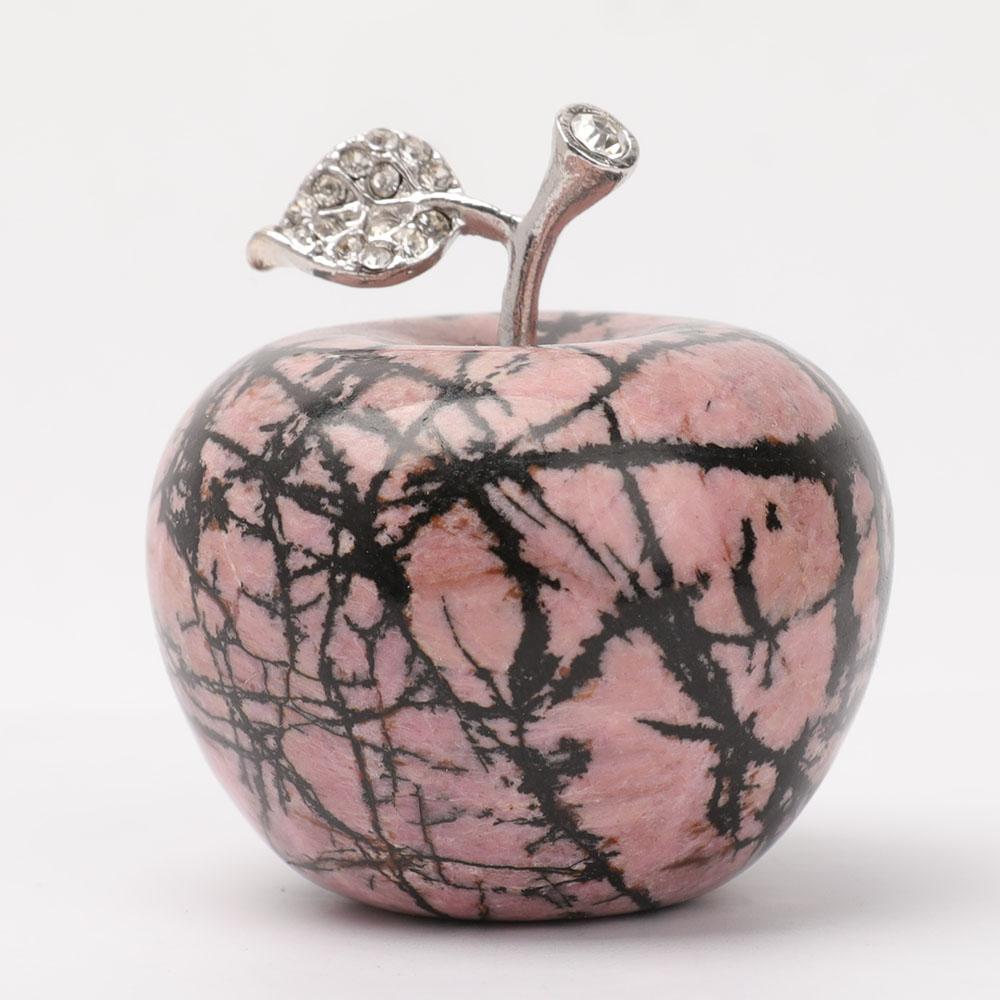 2" Crystal Apple Carvings Wholesale Crystals USA