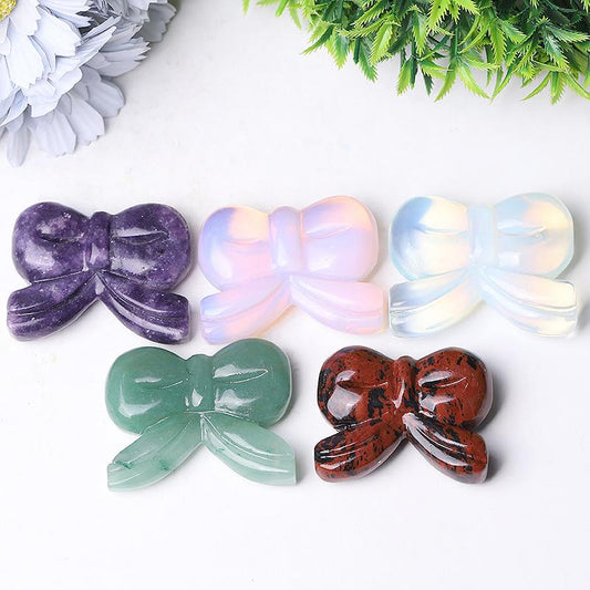 2.3" Bow-knot Crystal Carvings for Christmas Wholesale Crystals USA